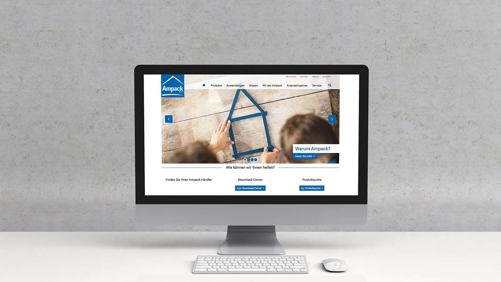 Ampack AG: Website Relaunch TYPO3 Relaunch Ampack AG