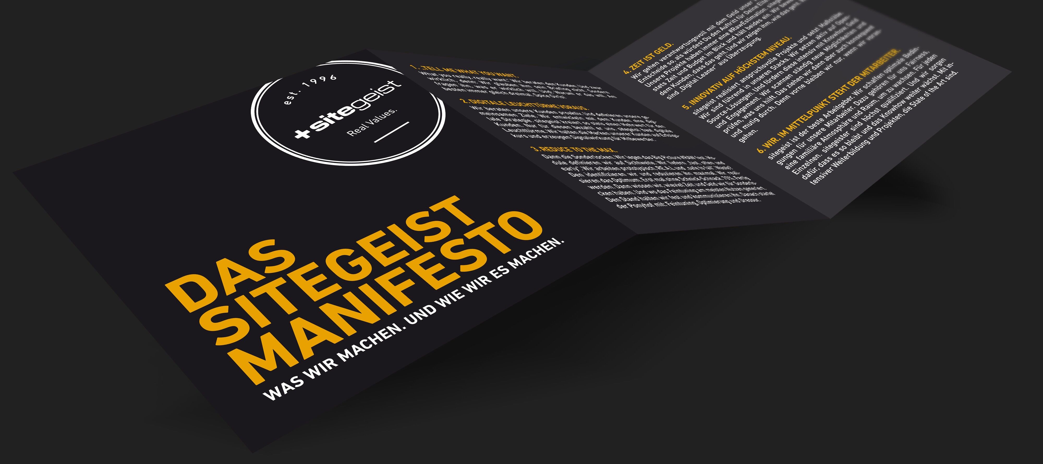 sitegeist real Manifesto Broschüre