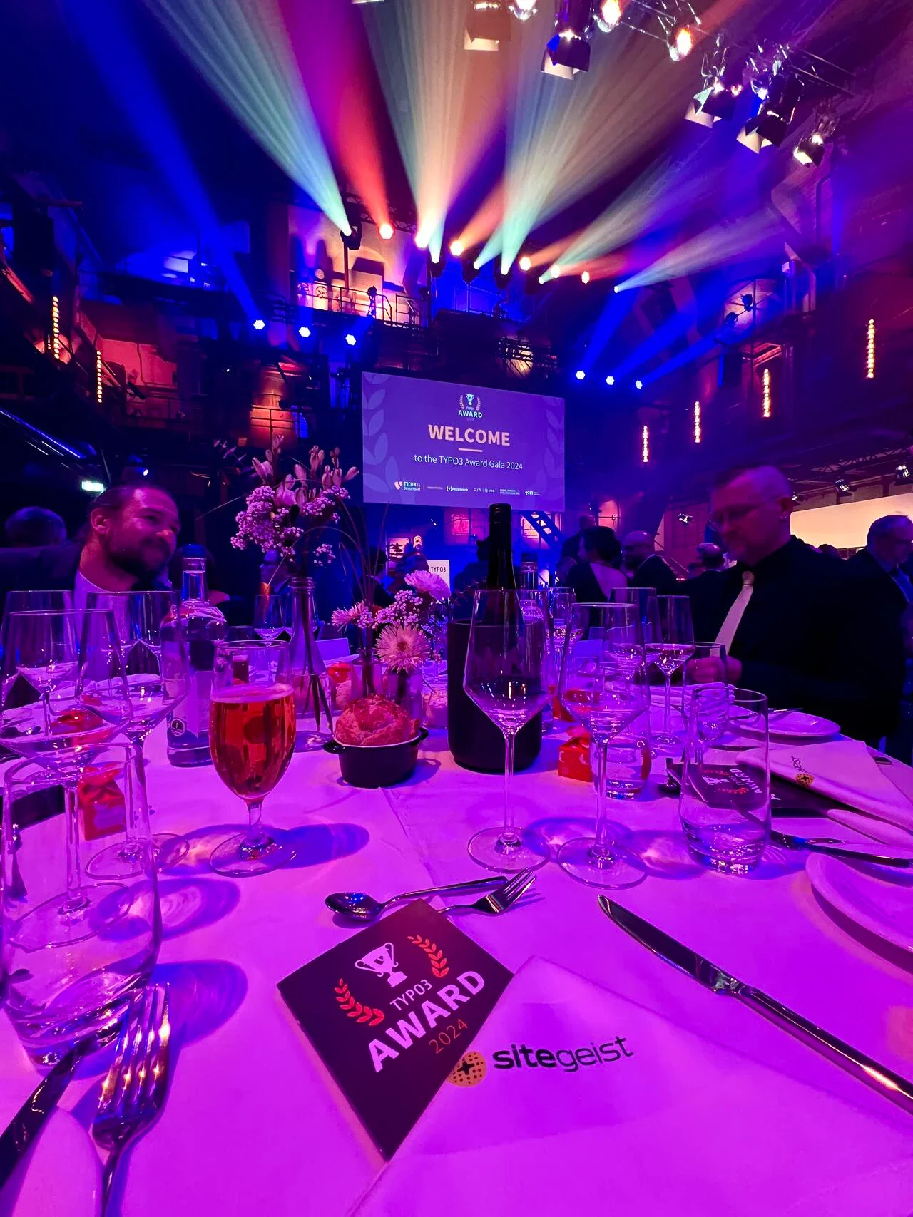 sitegeist VIP-Tisch bei der TYPO3 Award Gala 2024
