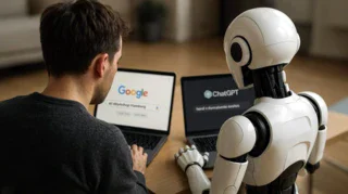 Screenshot des Chatbots auf aja.de