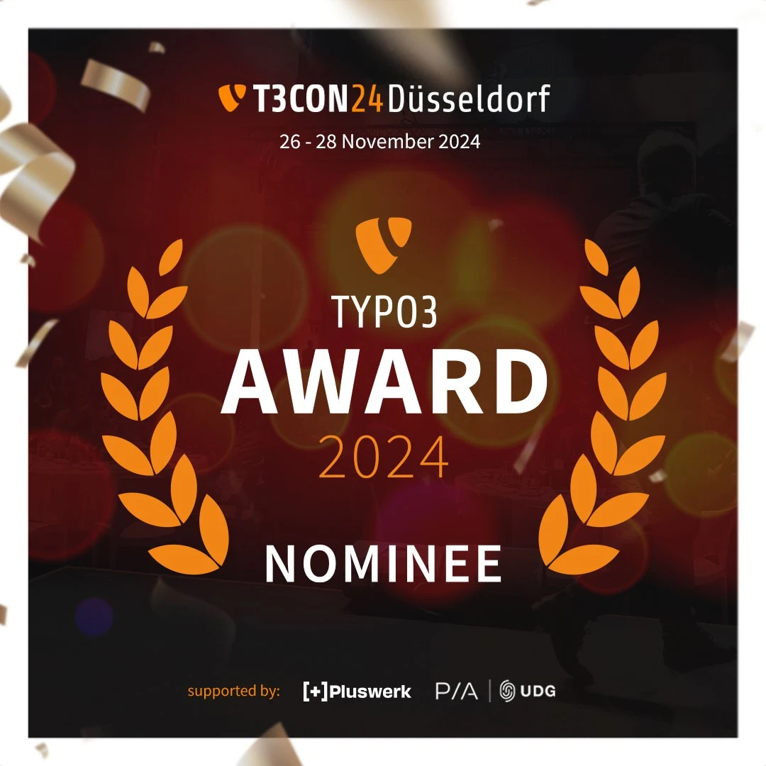 Nominiert für den TYPO3 Award 2024