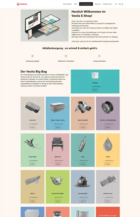 Langjährige Partnerschaft im Bereich B2B-E-Commerce mit Veolia